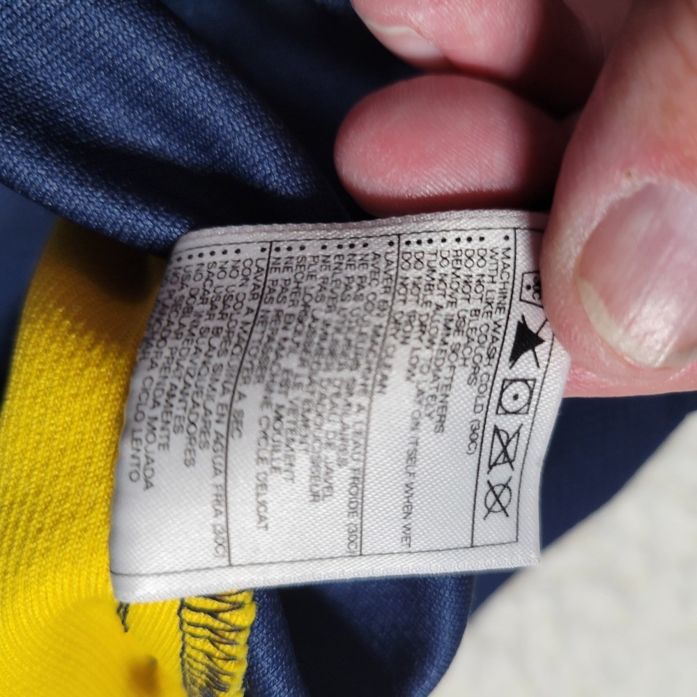 Nike Polo Shirt Men XXL Navy Michigan Wolverines Dri-FIT Colorblock Short Sleeve - Picture 9 of 16
